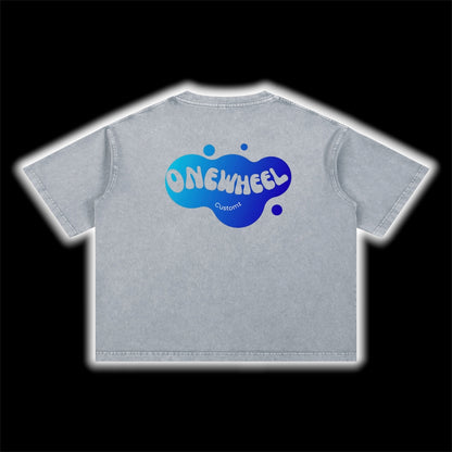 Mineral washed 1wheel bubble tshirt